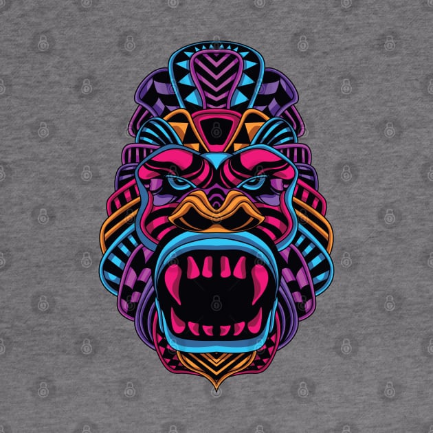 gorilla head neon by Mako Design 